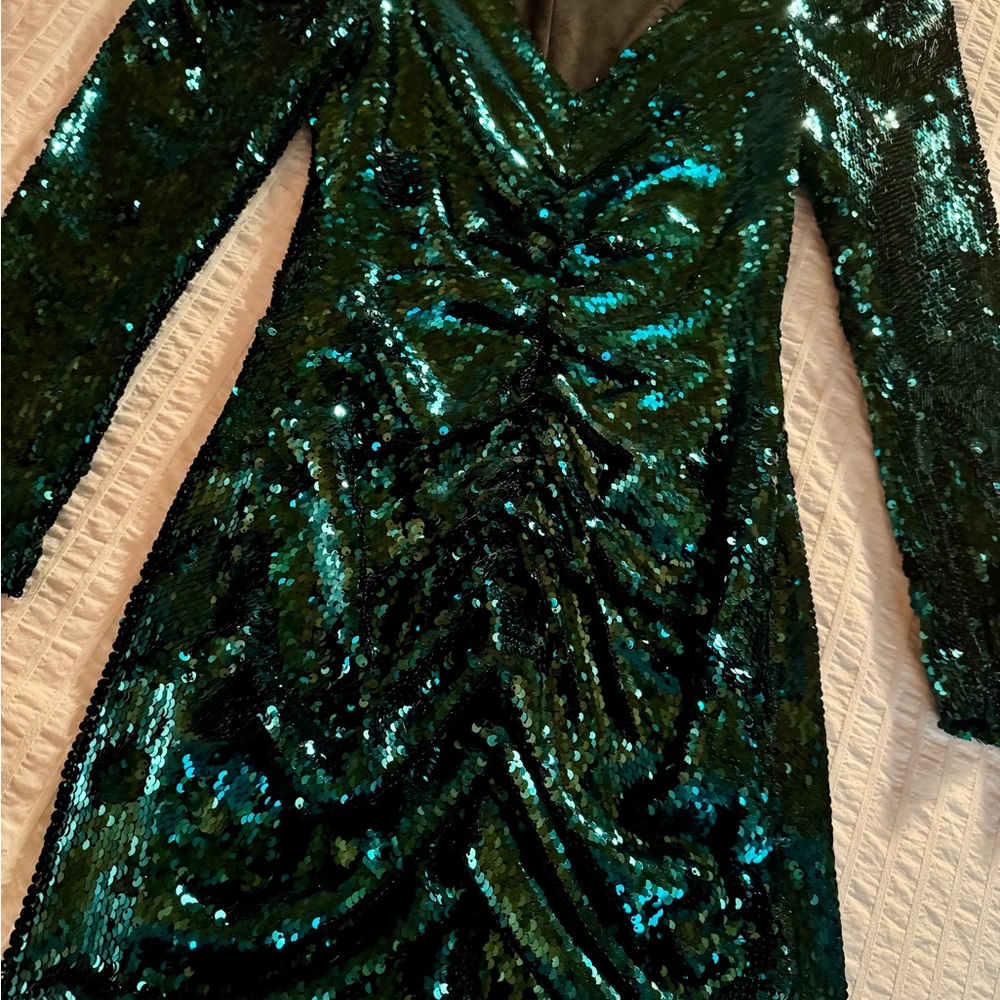 Emerald Sequin Dress